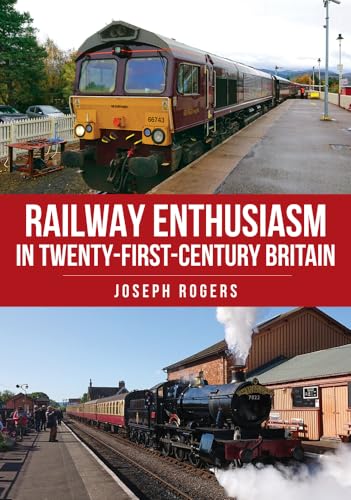 Book cover featuring a modern diesel locomotive and a vintage steam train.