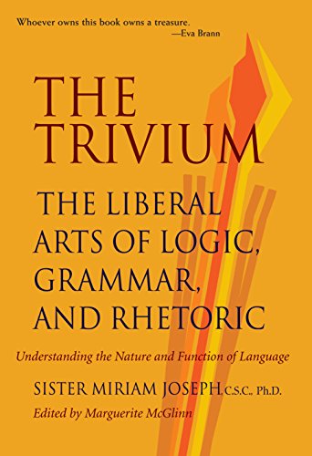 Book cover: "The Trivium" with orange and yellow abstract design.