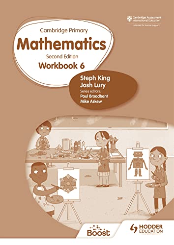 Cambridge Primary Mathematics Workbook 6 cover with children painting.