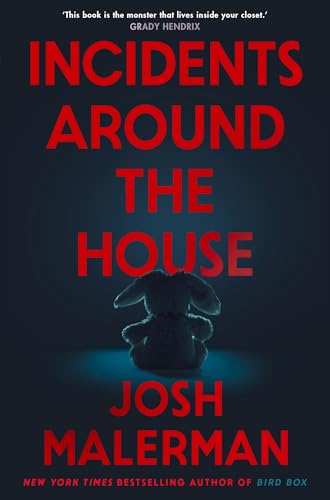 Book cover: red title, shadowy figure of a teddy bear, dark background.