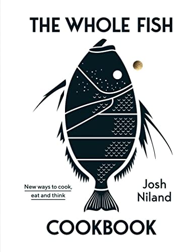 Book cover featuring a stylized black fish illustration on a white background.