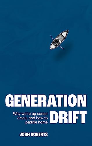 Book cover: dark blue background, small boat, large white text "Generation Drift".