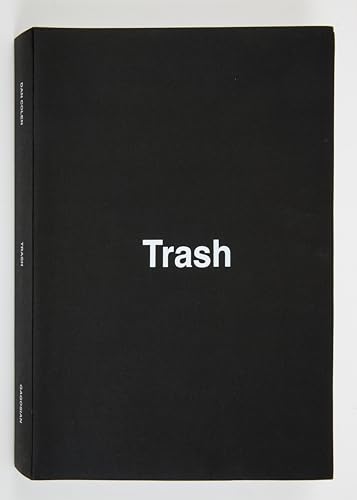Black book cover with the white text "Trash" and artist's name.