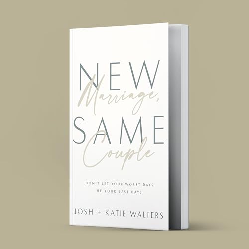 White book cover with grey text reading "New Marriage, Same Couple.