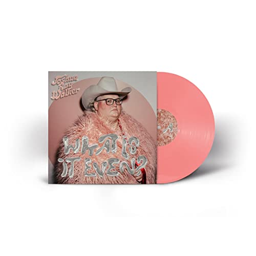 Joshua Ray Walker album cover featuring a man in a pink coat and vinyl.