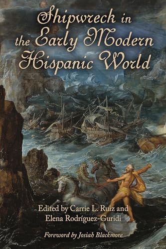 Book cover depicting a stormy seascape with a shipwreck and figures.