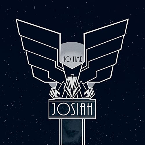 Album cover for Josiah’s “No Time” with geometric white design on dark blue.