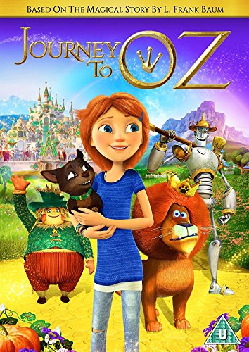 Animated characters from Journey to Oz standing on a yellow brick road.