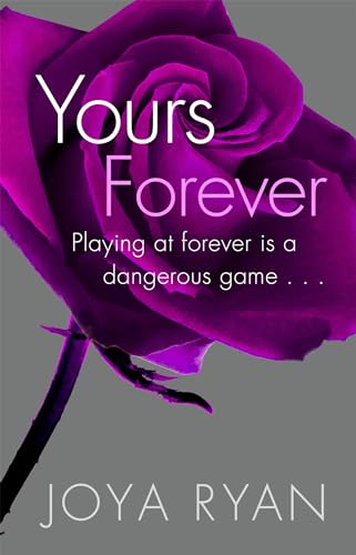 Book cover with a large purple rose and white text.