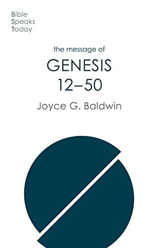 Book cover with dark blue circle and white text: "The Message of Genesis 12-50".