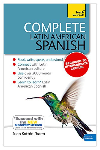 Cover of Complete Latin American Spanish language course book featuring a hummingbird illustration.
