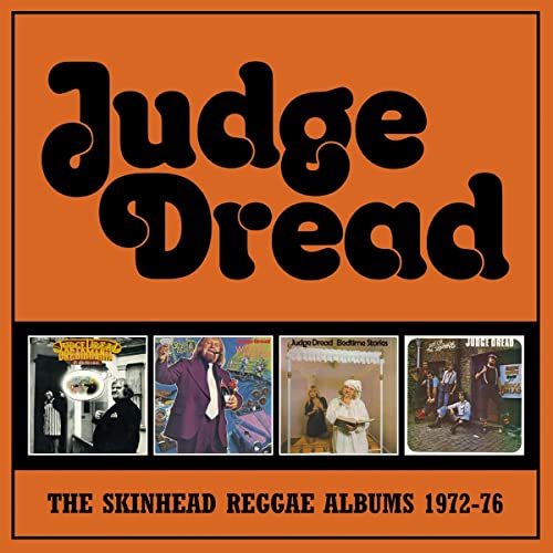 Judge Dread reggae album box set cover with four album images.