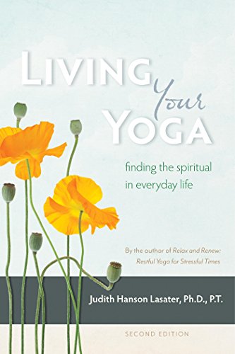 Book cover: "Living Your Yoga" with orange poppy flowers.