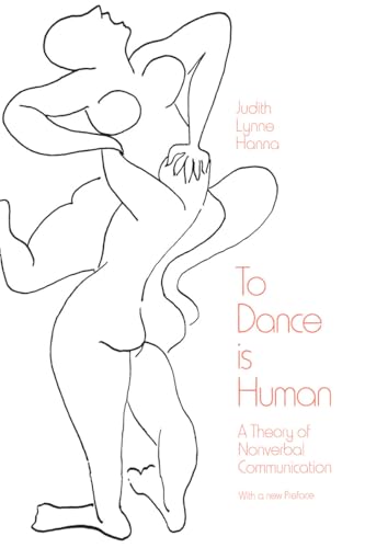 Book cover with white line drawing of a dancing figure.