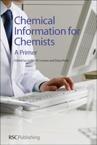 Book cover: “Chemical Information for Chemists” with a person at a computer.
