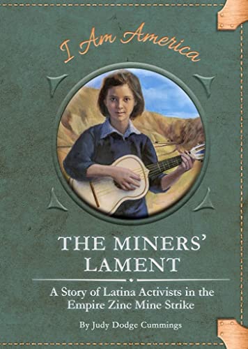 Book cover: young girl with guitar, titled "The Miners' Lament.
