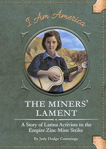 Book cover: young girl with guitar, titled "The Miners' Lament.