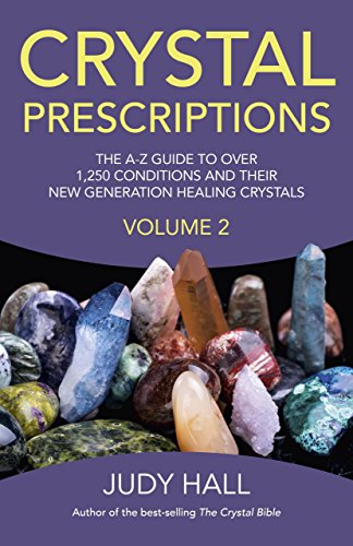 Book cover for “Crystal Prescriptions Volume 2” with colorful crystals.