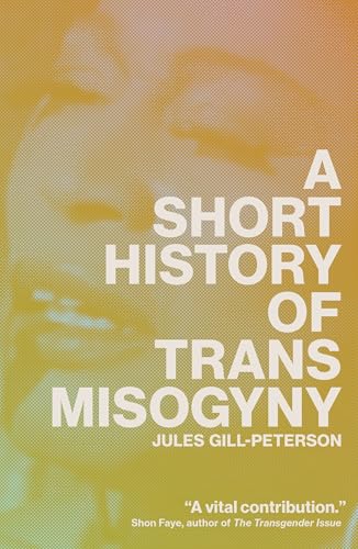 Book cover with a halftone portrait overlayed by white text on a gradient background.