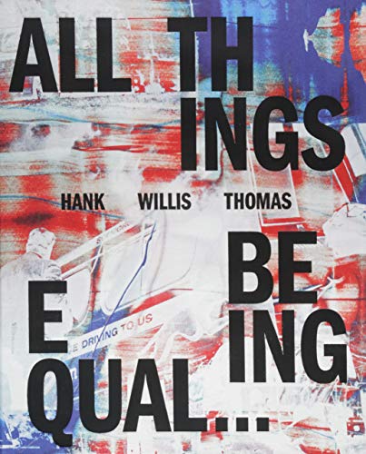Book cover with bold red and white text, fragmented imagery, and artist’s name.