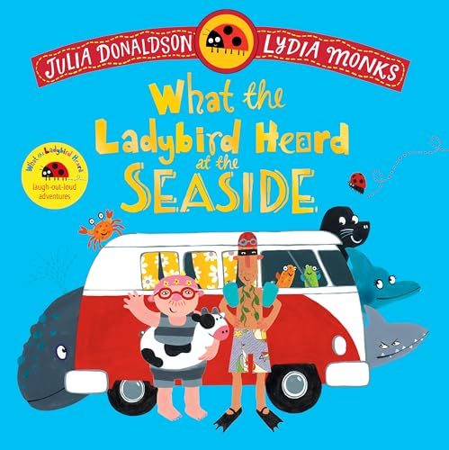 Book cover: ladybird, animals, and people at the seaside.