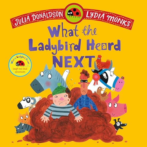 Book cover featuring a ladybird, farm animals, and a pile of hay.