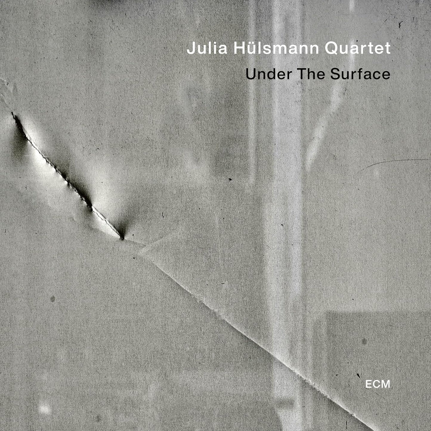 CD cover for Julia Hülsmann Quartet’s “Under The Surface” album, grey textured background.