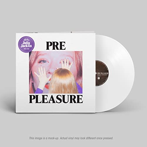 White vinyl record and album cover featuring a portrait of Julia Jacklin.