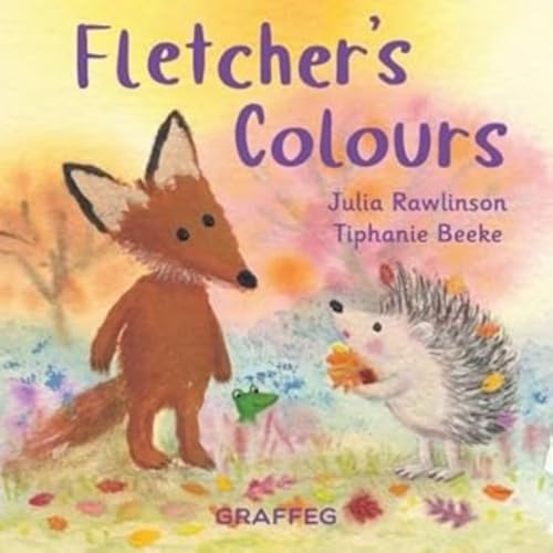 Book cover: fox and hedgehog in a colorful, illustrated landscape.