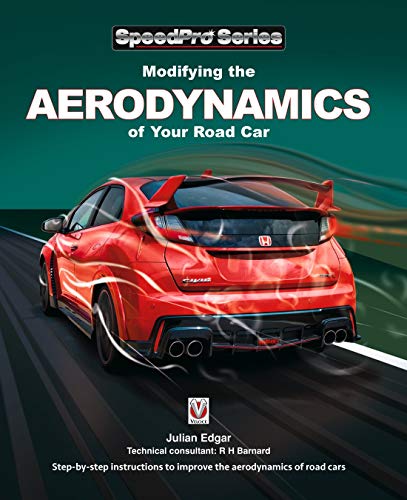 Book cover featuring a red car with a large rear spoiler, aerodynamics text.