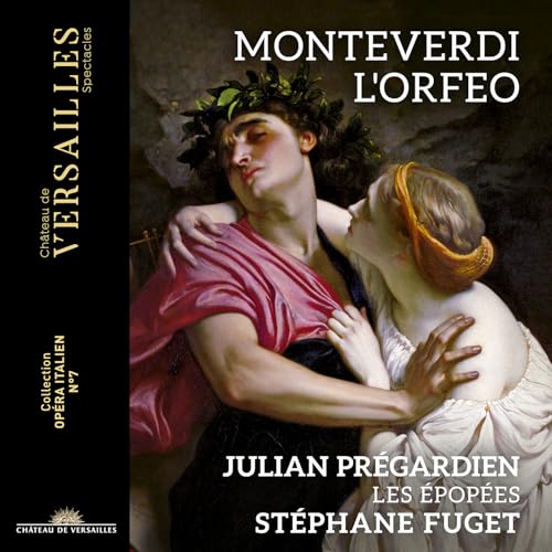 CD cover: painting of a couple embracing, titled "Monteverdi L'Orfeo".