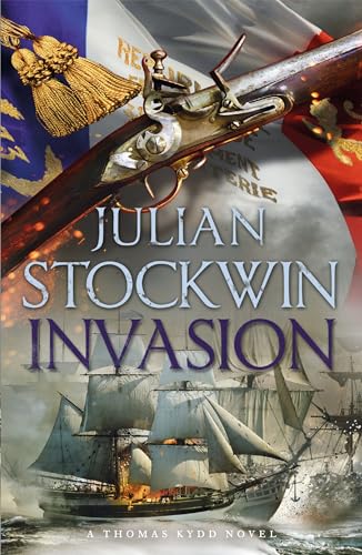 Book cover showing a musket over a French flag and sailing ships in battle.