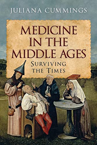 Book cover depicting medieval medical practitioners and a patient.