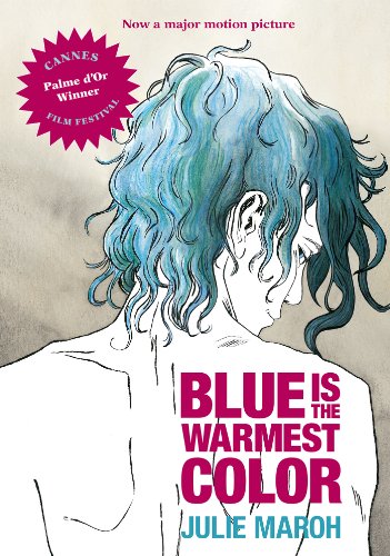 Book cover: illustrated woman with blue hair, titled "Blue is the Warmest Color".
