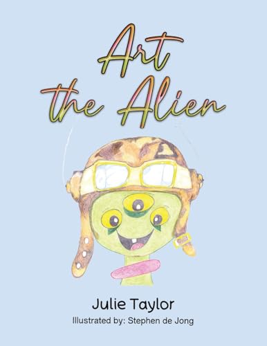 Book cover: three-eyed alien with pilot’s cap and goggles.