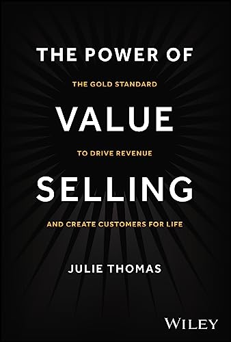 Black book cover with white text: "The Power of Value Selling" by Julie Thomas.