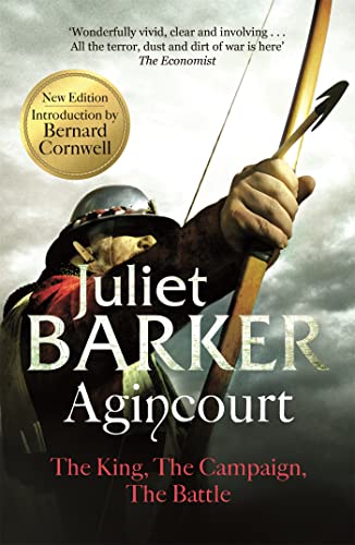 Book cover depicting a medieval archer drawing a bow, titled "Agincourt.