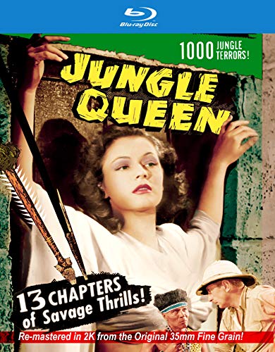 Jungle Queen" Blu-ray cover featuring a woman tied up amidst jungle foliage.