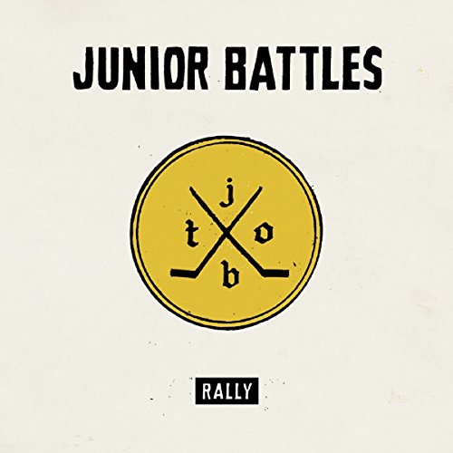 Junior Battles “Rally” vinyl record cover with yellow and black design.