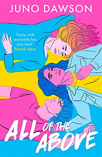 Book cover: illustrated young women lying together, title "All of the Above".