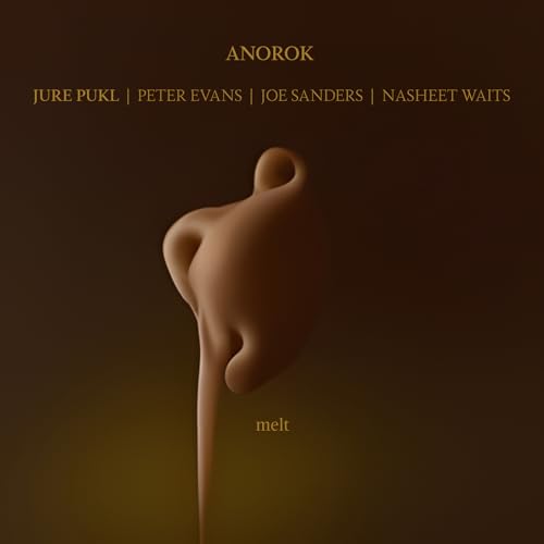 CD cover for "Melt" by Jure Pukl, featuring abstract brown form.