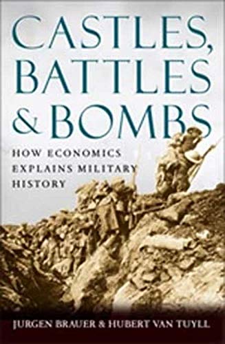 Book cover: "Castles, Battles & Bombs" with a historical battle scene.