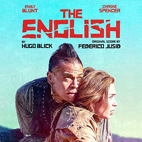 CD cover for "The English" soundtrack featuring Emily Blunt and Chaske Spencer.
