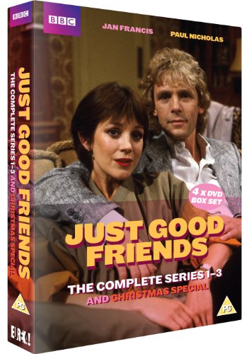 DVD cover for "Just Good Friends" featuring Jan Francis and Paul Nicholas.