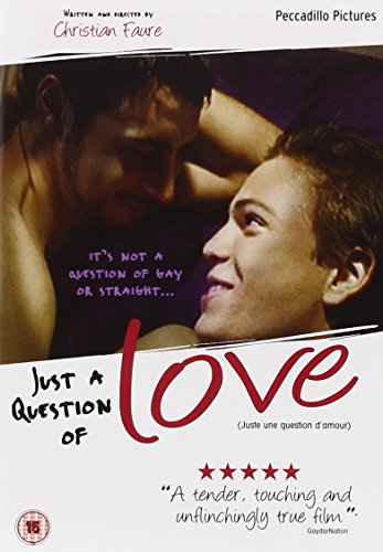 DVD cover for “Juste Une Question D'amour” featuring two close-up faces.
