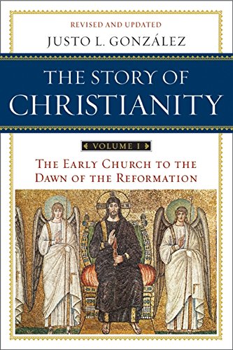 Book cover: “The Story of Christianity, Volume 1” with mosaic imagery.