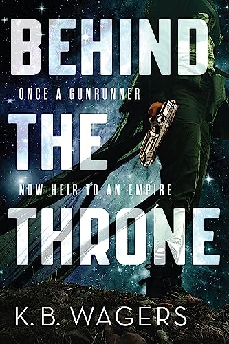 Sci-fi book cover featuring a cloaked figure holding a futuristic pistol.