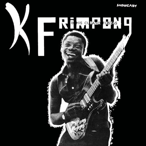 Black and white album cover featuring K. Frimpong with a guitar.