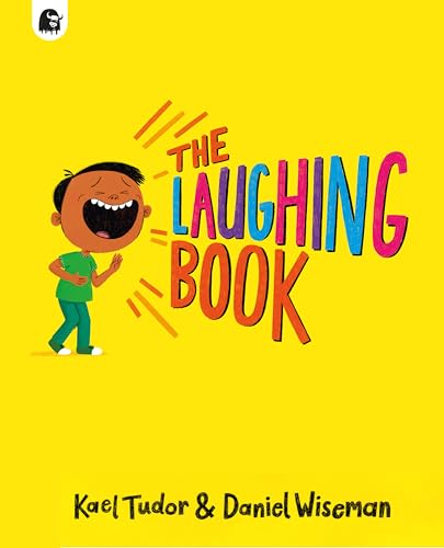 Yellow book cover with illustration of a laughing child.