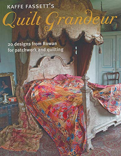 Book cover featuring a patchwork quilt draped over an ornate bed.